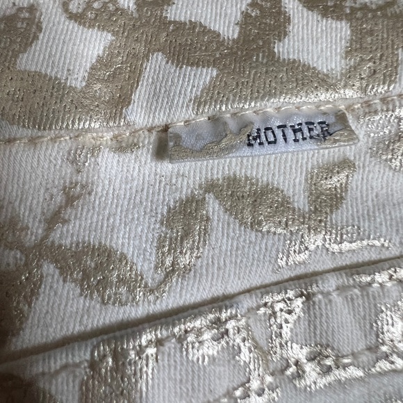 👖NWOT! Mother Gold Foil Medallion Skinny Jean - Picture 9 of 10